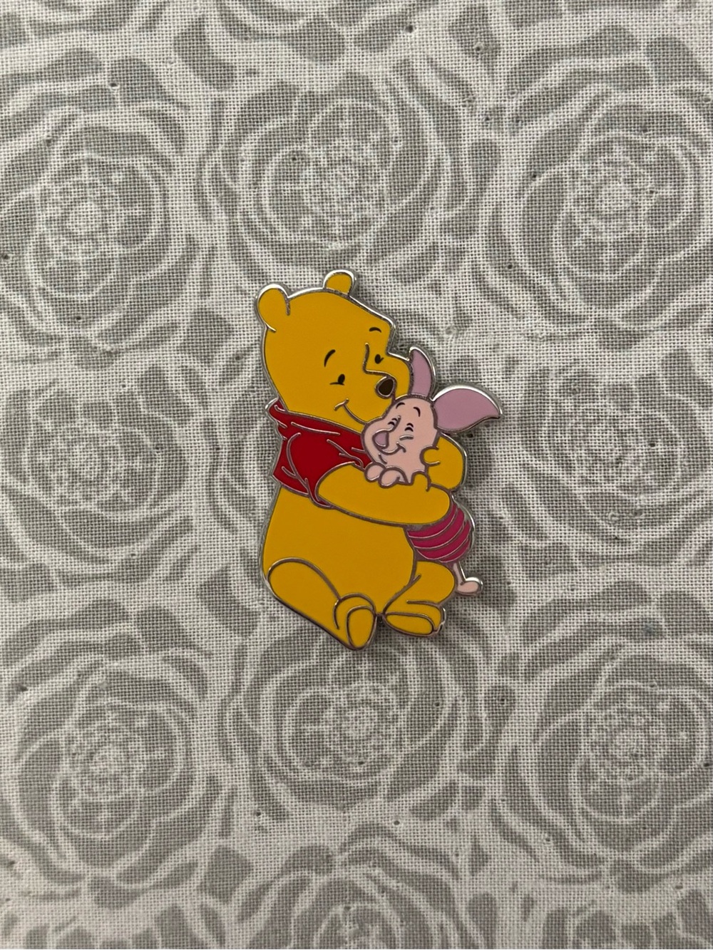 Winnie the Pooh & Piglet Hug Enamel Pin